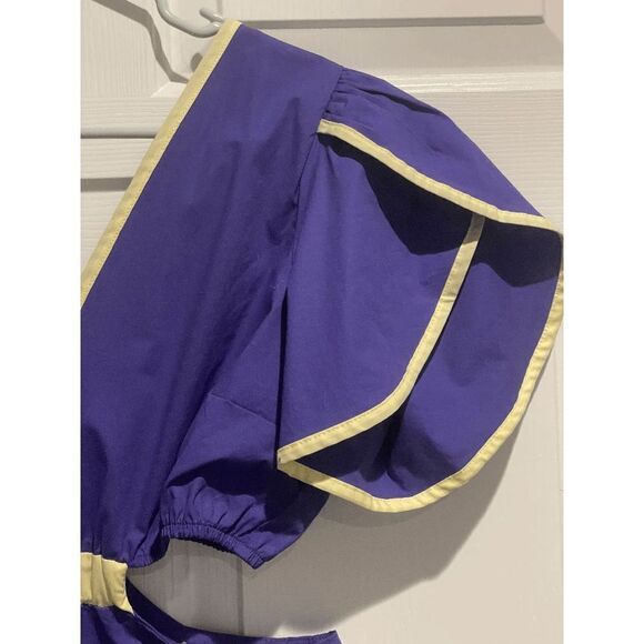 NWT LAAGAM Purple Virgo Dress With Side CutOuts & Small Slit Size L - Picture 10 of 15